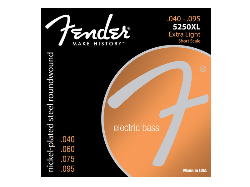 FENDER 5250XL Nickel Plated .040 - .095 Short Scale | Sady pro čtystrunné baskytary - 01