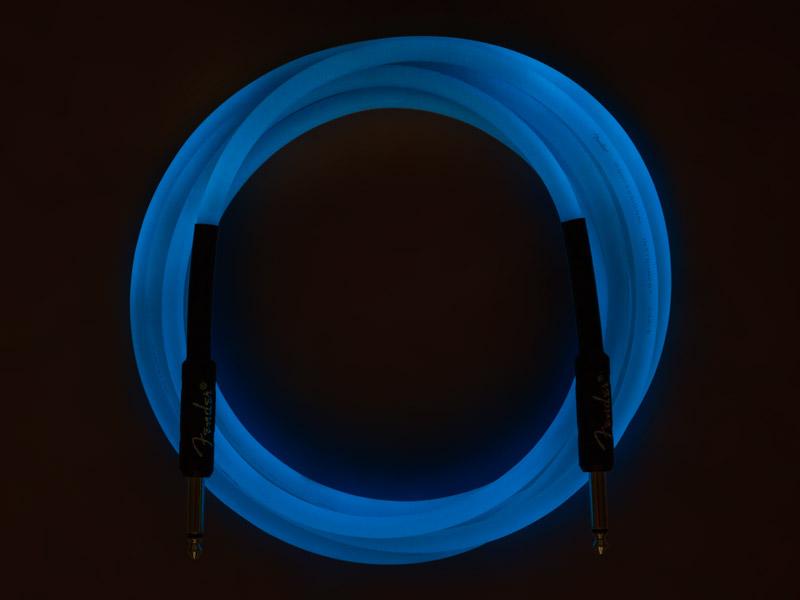 FENDER Professional Glow in the Dark Cable, Blue, 18.6 | Nástrojové kabely v délce 6m - 04