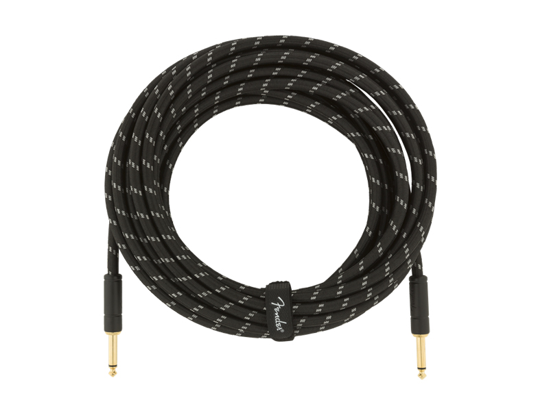FENDER Deluxe Series Instrument Cable, Straight/Straight, 25', Black Tweed | Nástrojové kabely v délce 7,5m - 03