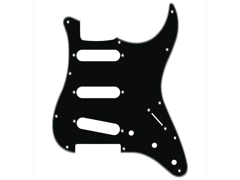 FENDER pickguard Strat 62 B/W/B Black | Pickguardy, kryty ozvučných desek na elektrické a akustické kytary - 01
