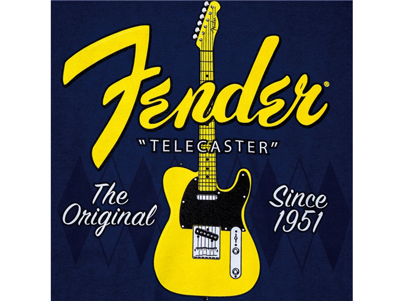 FENDER tričko Telecaster Argyle Blue S | Trička ve velikosti S - 02