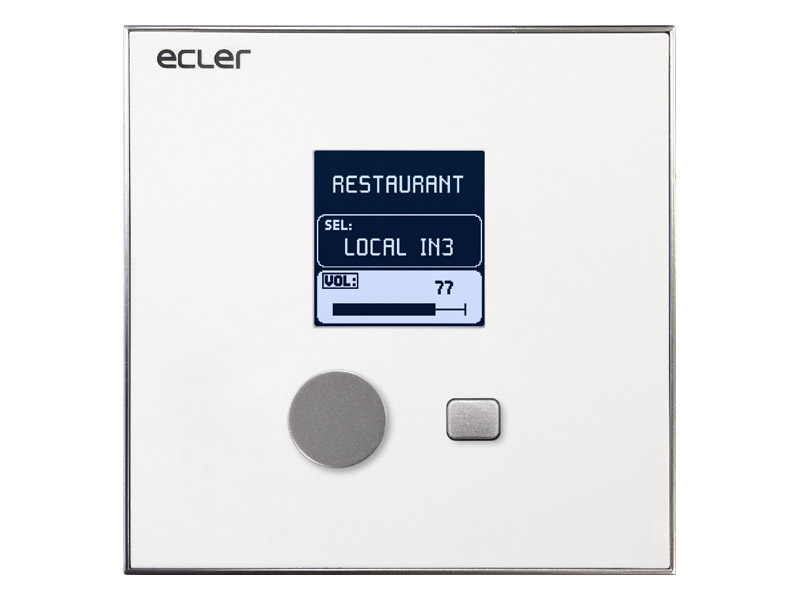 ECLER eMCONTROL1 digitální nástěnný ovládací panel | Matice a rozhlasové ústředny - 01