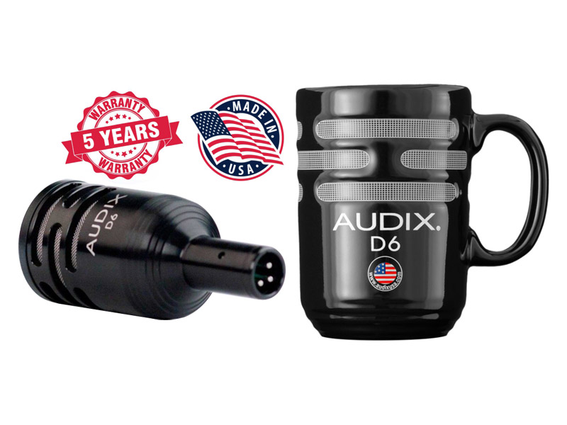 Audix D6 - legendární mikrofon a designový hrnek ZDARMA | Nástrojové dynamické mikrofony - 01