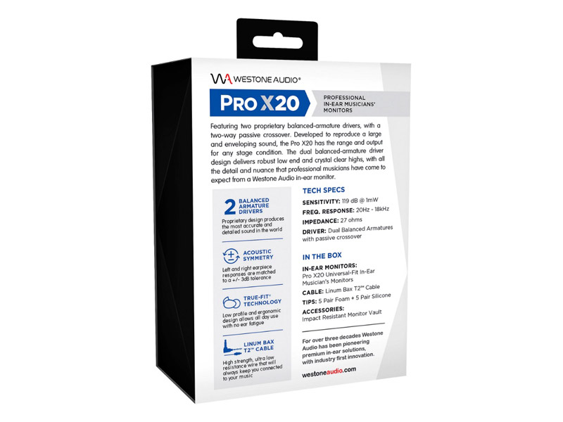 Westone Pro X20 | Sluchátka pro In-Ear monitoring - 06