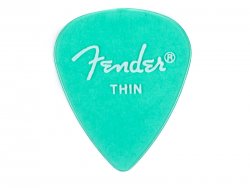 Fender trsátko California Clear Picks 12 ks Thin Surf Green