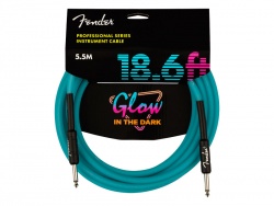 FENDER Professional Glow in the Dark Cable, Blue, 18.6