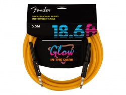 FENDER Professional Glow in the Dark Cable, Orange, 18.6 | Nástrojové kabely v délce 6m