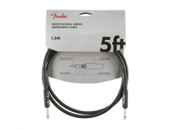 FENDER Professional Series Instrument Cable, Straight/Straight, 5', Black | Krátké nástrojové kabelové propojky