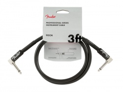 Fender Professional Series Instrument Cable A/A 90 cm Black | Krátké nástrojové kabelové propojky