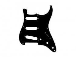 FENDER Pickguard, Stratocaster S/S/S, 8-Hole Mount, Black, 3-Ply | Pickguardy, kryty ozvučných desek na elektrické a akustické kytary