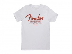 FENDER Electric Instruments Mens T-Shirt, White, S