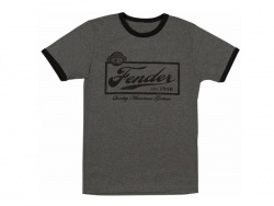 Fender Tričko Beer Label Ringer T GRY/BK S | Trička ve velikosti S