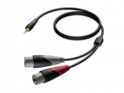 ProCab CLA712/3 - Jack 3.5 - 2x XLR M - 3m | Rozbočovací kabely, redukce