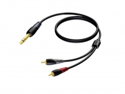 ProCab CLA719/1,5 - Jack 6,3 - 2x RCA - 1,5m | Rozbočovací kabely, redukce