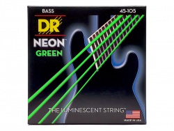 DR NEON NGB-45 neonové struny na baskytaru - neon zelené | Sady pro čtystrunné baskytary