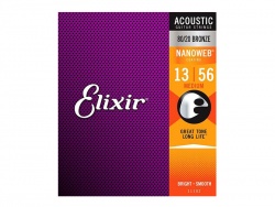 Elixir 11102 Acoustic 80/20 Bronze, Medium 13-56 | Struny pro akustické kytary .013