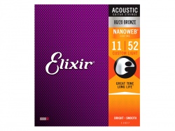 ELIXIR 11027 Acoustic 80/20 Bronze, Custom light .011 - .052