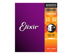 ELIXIR 16027 Acoustic Guitar Strings - .011/052,Ph.Br | Struny pro akustické kytary .011