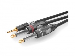 Sommer Cable HBA-3S62-0300 - Jack 3,5 - 2x Jack 6,3 - 3m | Rozbočovací kabely, redukce