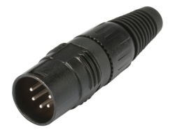 HICON X5CM-B XLR konektor kabelový 5-pin - samec | Kabelové XLR konektory - samec