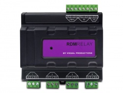 Visual Productions DIN-Rail DMX Relay, RDM, Terminal | DMX konvertory pro světelnou techniku