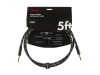 FENDER Deluxe Series Instruments Cable, Straight/Straight, 5', Black Tweed | Krátké nástrojové kabelové propojky - 01