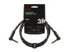 FENDER Deluxe Series Instrument Cable, Angle/Angle, 3', Black Tweed | Krátké nástrojové kabelové propojky - 01