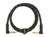 FENDER Deluxe Series Instrument Cable, Angle/Angle, 3', Black Tweed | Krátké nástrojové kabelové propojky - 03