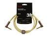 FENDER Deluxe Series Instrument Cable, Angle/Angle, 3', Tweed | Krátké nástrojové kabelové propojky - 01