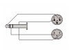 ProCab CLA709/3 - 1x Jack 6.3 - 2x XLR M+F - 3m | Rozbočovací kabely, redukce - 02